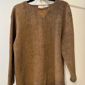 Newport News Tan Fleece Pullover